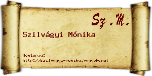 Szilvágyi Mónika névjegykártya