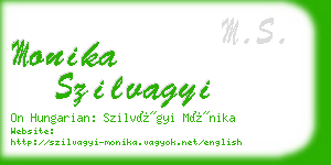 monika szilvagyi business card
